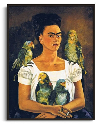 Inspiration Moi et mes perroquets Frida Kahlo - peinture à l'huile