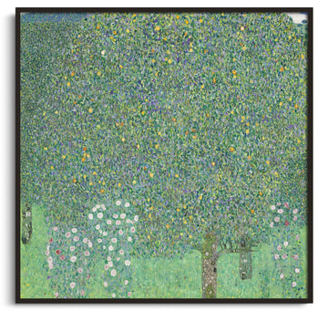 Inspiration Rosiers sous les arbres Klimt - peinture à l'huile